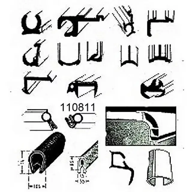 Zertifiziert Aufsteckprofil mit seitl. Dichtwulst 15 mm 15 mm