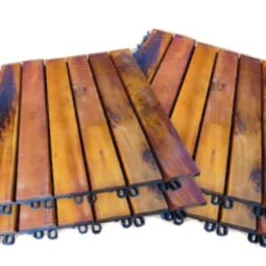 Holzfliesen Akazie 4er Set Neue Kollektion