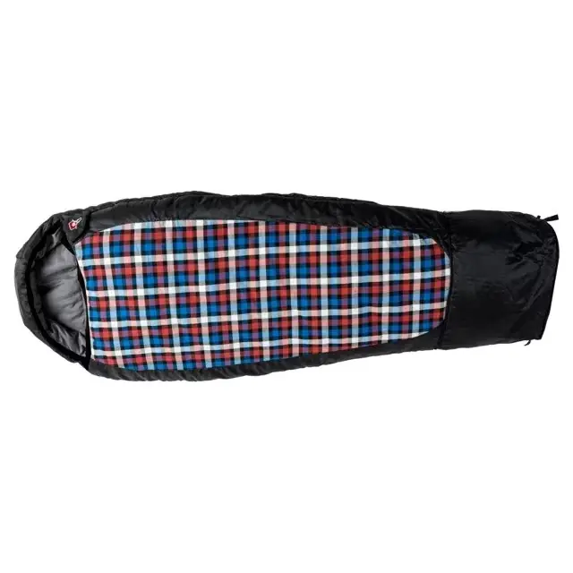 Super-Preis Kinderschlafsack Karo black