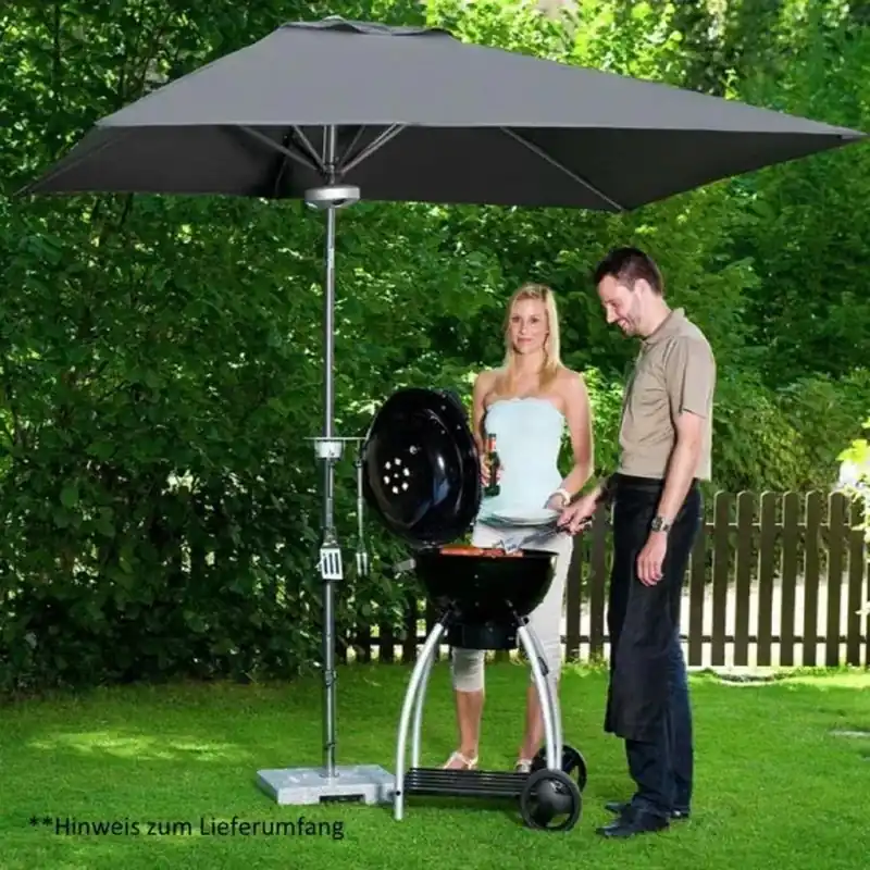 Geprüft Kurbelschirm Grillchamp anthrazit