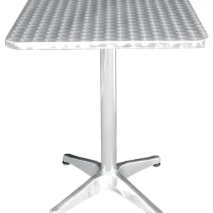 Alu-Tisch, eckig, 60 x 60 cm Preiswert