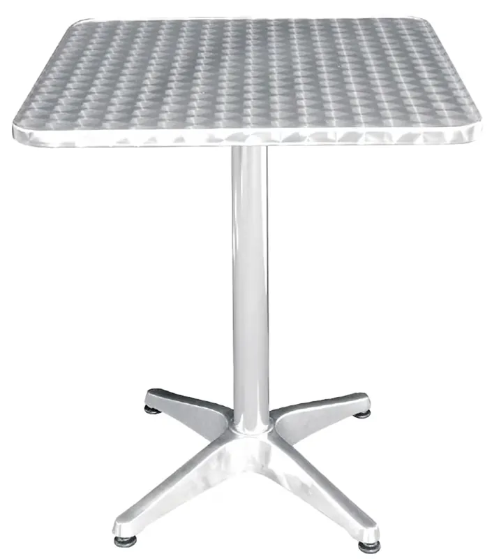 Alu-Tisch, eckig, 60 x 60 cm Preiswert
