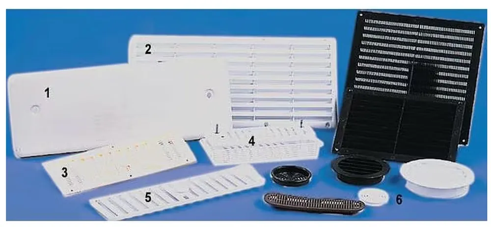 Geprüft Lüftungsgitter braun 97 mm Bohrungsdurchm.