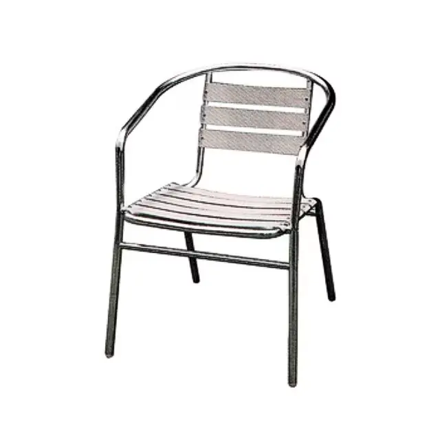 Sale Aluminium Möbel Sessel, stapelbar, mit Armlehne