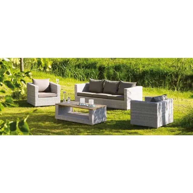 Ambrosia Lounge Bank 2-sitzig grey wash Schneller Versand