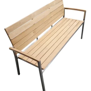 Massive Edelstahlbank Teak Heißes Angebot