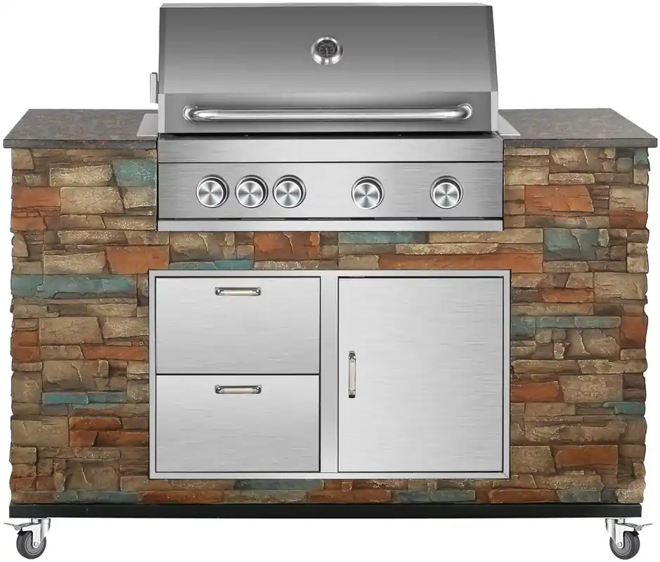 Online Kaufen Gas-Grillküche Burlington 18/10 4xBrenner+1Infr. Rückbr.