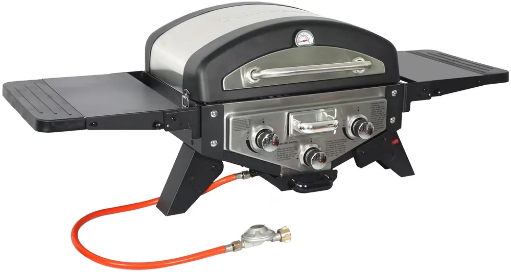 Tischgrill Medison silber 2Brenner+1Smokerbrenner Zertifiziert