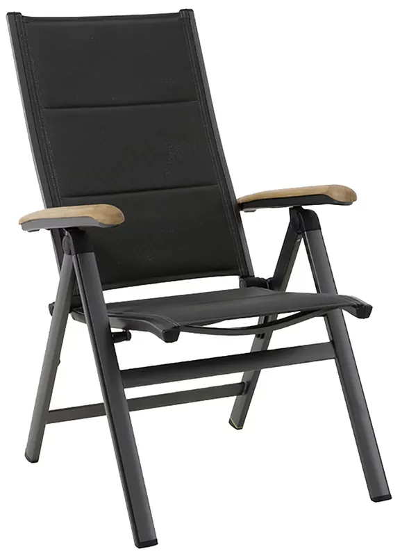 Renovo eisengrau mit Teakarmlehnen Expressversand