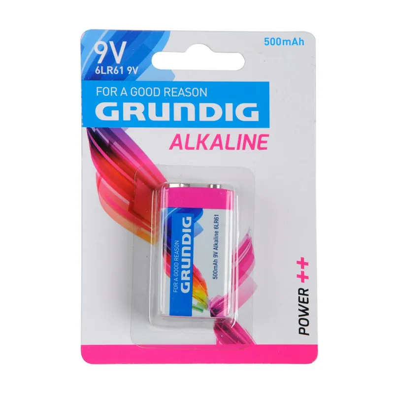 Grundig Alkaline Batterie E-Block 9 V / 500 mAh Neue Ware