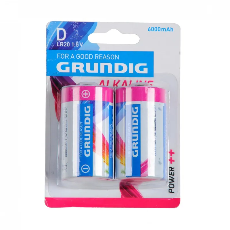 Grundig Alkaline Batterie Mono D 1,5 V / 6000 mAh 2er-Pack Jetzt Kaufen