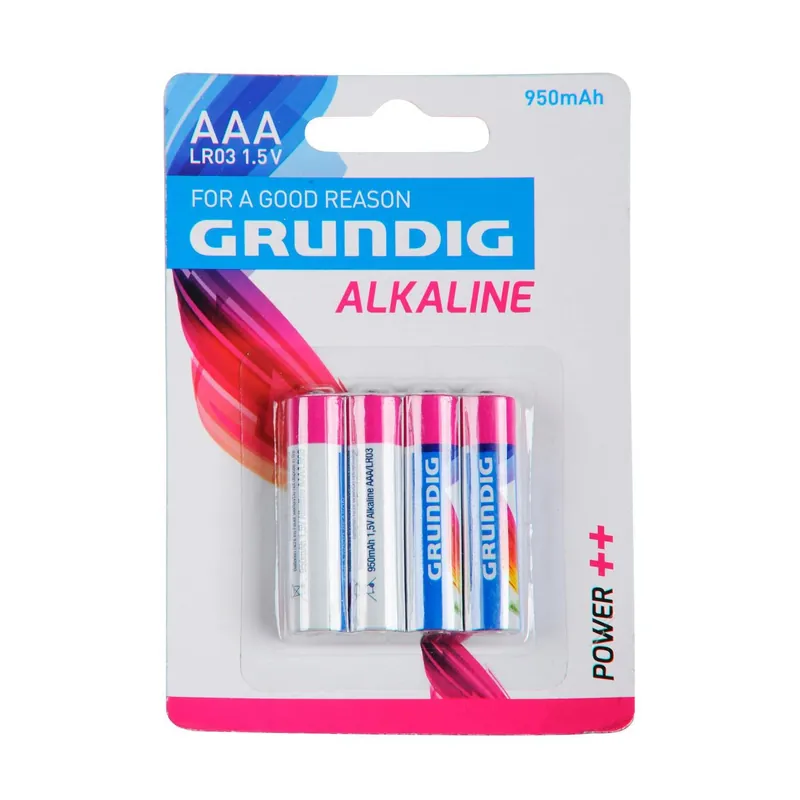 Preisreduziert Grundig Alkaline Batterie Micro AAA 1,5 V 4er-Pack