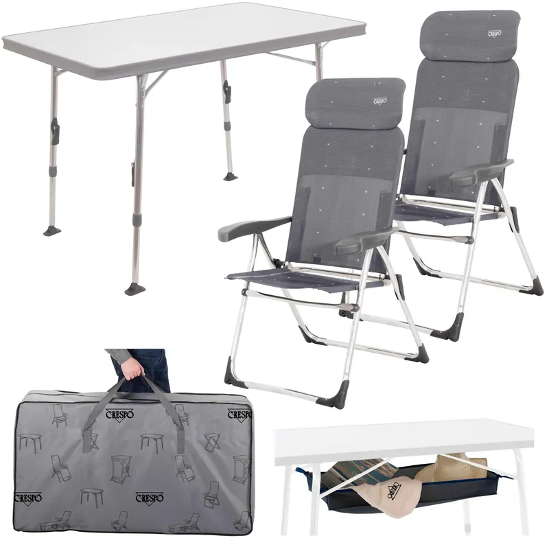 Geprüft Crespo AL/213-CT Komplettset 5tlg Tisch + 2 Stühle