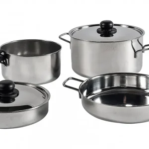 Aktuell Berger Edelstahl Topf-Set 7-tlg. stapelbar mit abnehmbarer Griffzange und Verschlussgurt