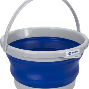 Top-Preis Berger Falteimer 10 Liter gefaltet nur 5 cm hoch blau / grau