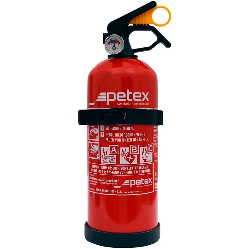 Petex ABC-Feuerlöscher mit Manometer und Halterung Super-Preis