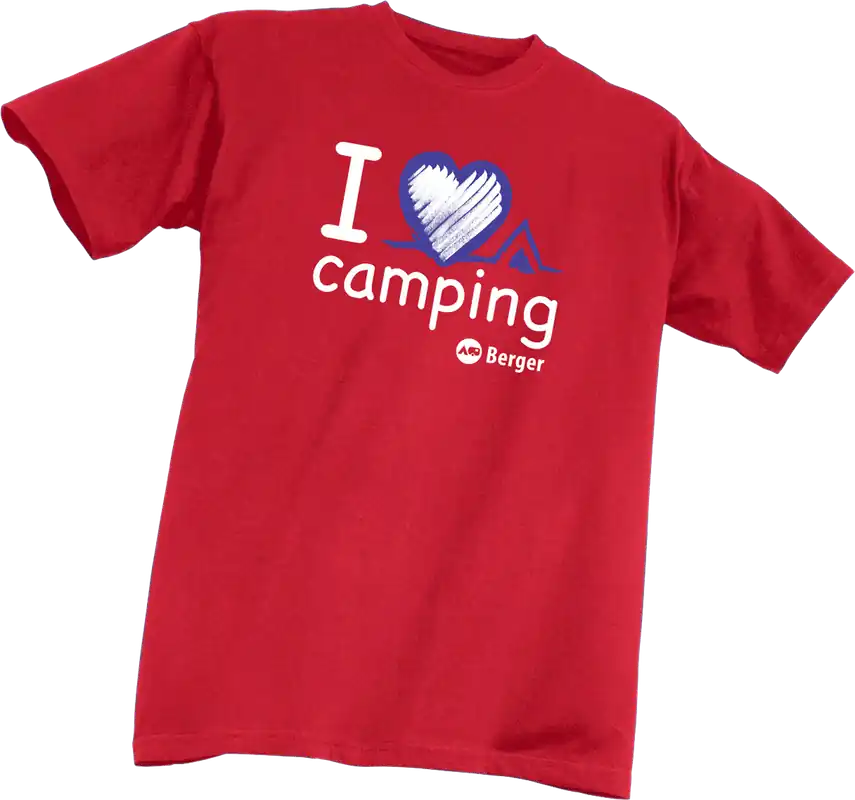 Billig Berger Kinder-T-Shirt I love Camping