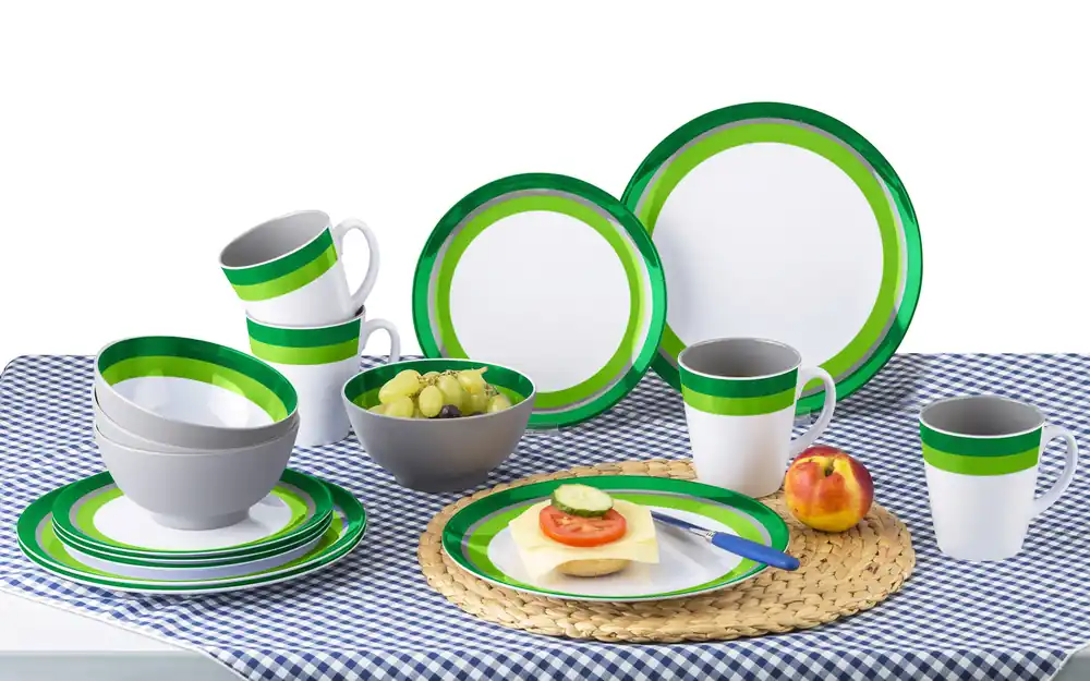 Berger Greenline Melamin Geschirr-Set 16-tlg. Günstig