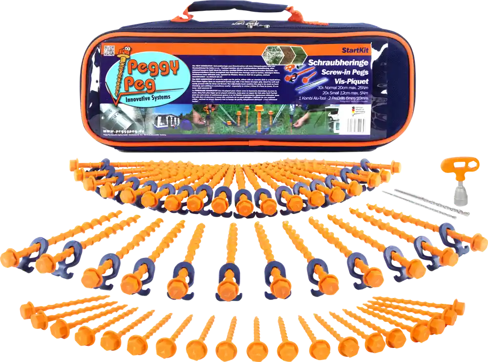 Sonderangebot Peggy Peg Starter Kit Schraubheringe Set 84-tlg.