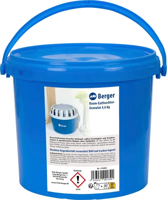 Berger Raum Luftentfeuchter Granulat Nachfüllpack im Eimer 4,6 kg Knallerangebot