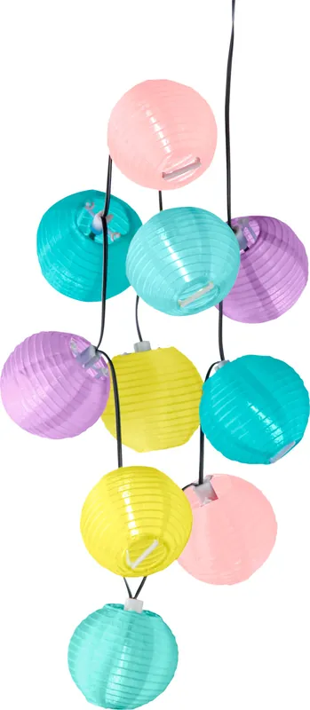 Edco Solar Lampionkette LED bunt 240 cm Geprüft