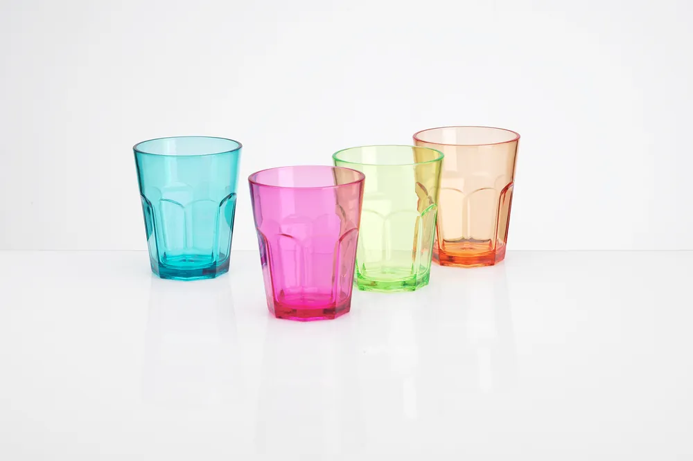 Trinkgläser Soda 340 ml 4er Set bunt Wochenendangebot