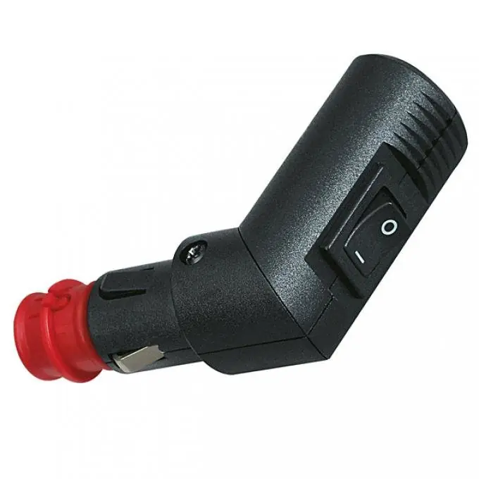 12-24 Volt winkelbarer Universalstecker mit Schalter Neu Im Sortiment