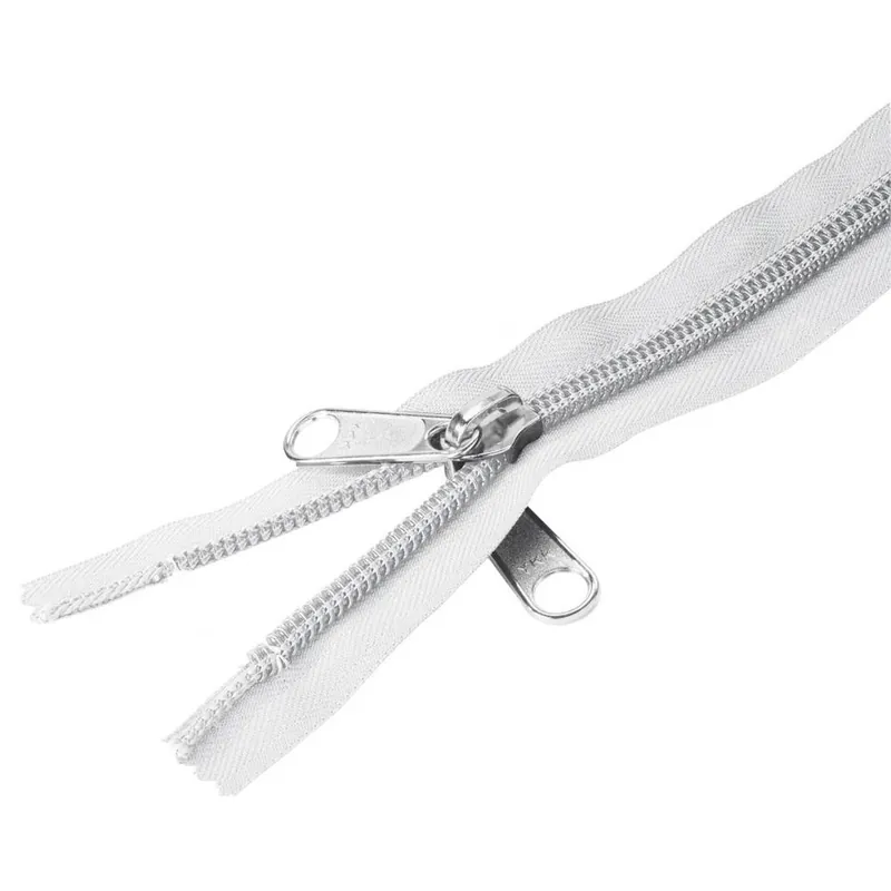 Saisonangebot YKK Reißverschluss weiß Doppelgriff-Schieber