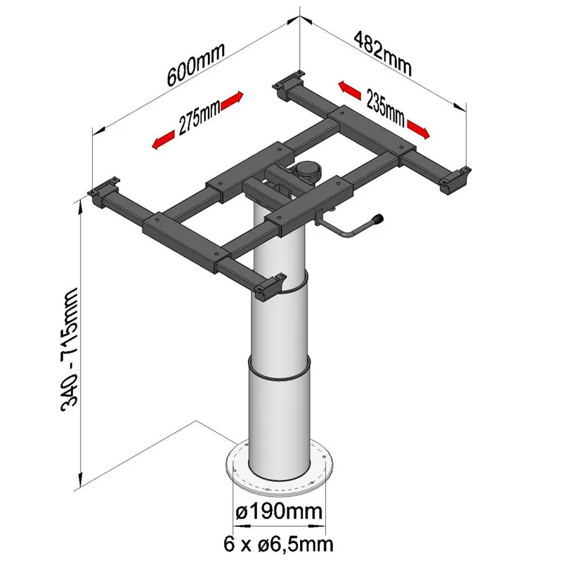 Nur Heute Liftsäule mit x/y Verschiebung