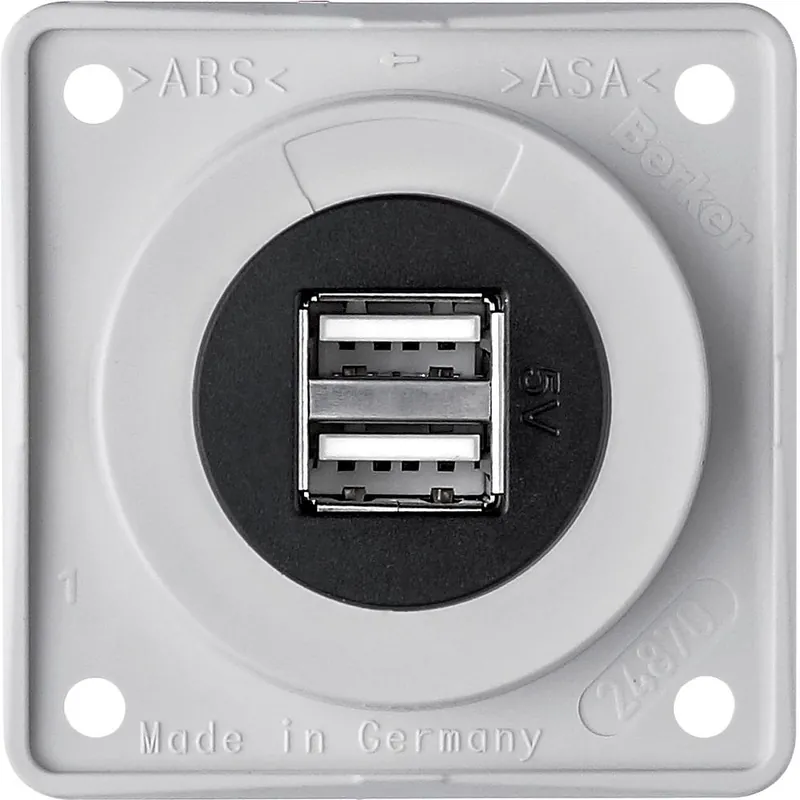 Geprüft Berker Integro Flow und Pure Doppel USB Steckdose 12 V