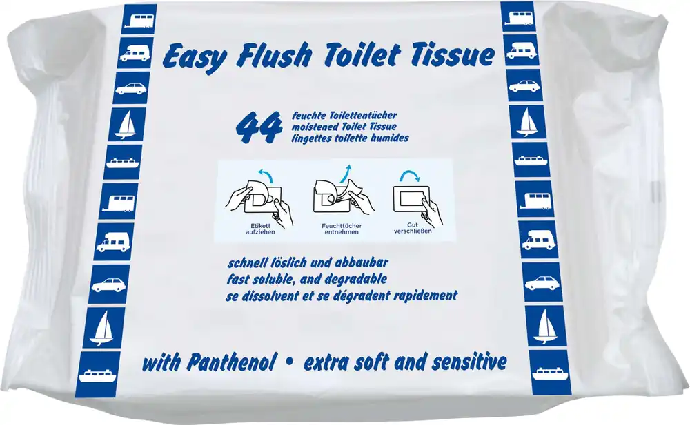 Yachticon Easy Flush Feuchte Toilettentücher (44 Tücher) Meistverkauft