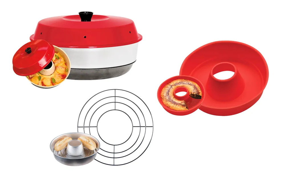 Omnia Campingbackofen Set 3-teilig inkl. Silikonbackform & Aufbackgitter Knallerangebot