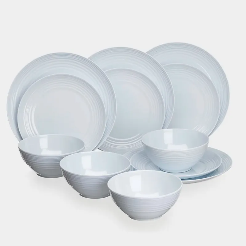 Flamefield Non-Slip Melamin Geschirr-Set 12 teilig Schneller Versand
