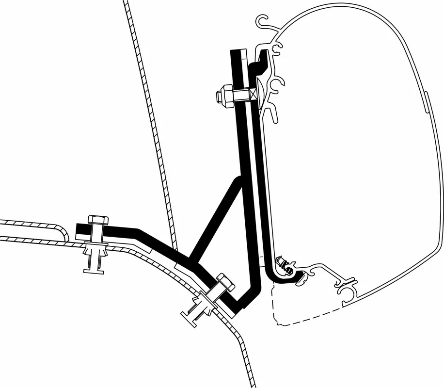 Schneller Versand Thule Markisenadapter Ducato H2 Lift Roof Serie 5