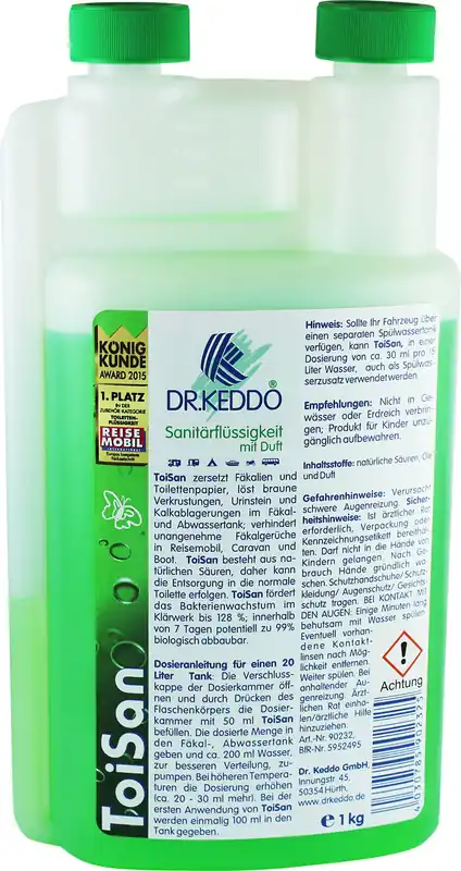 Dr. Keddo ToiSan Sanitärflüssigkeit 1 Liter Markenprodukt