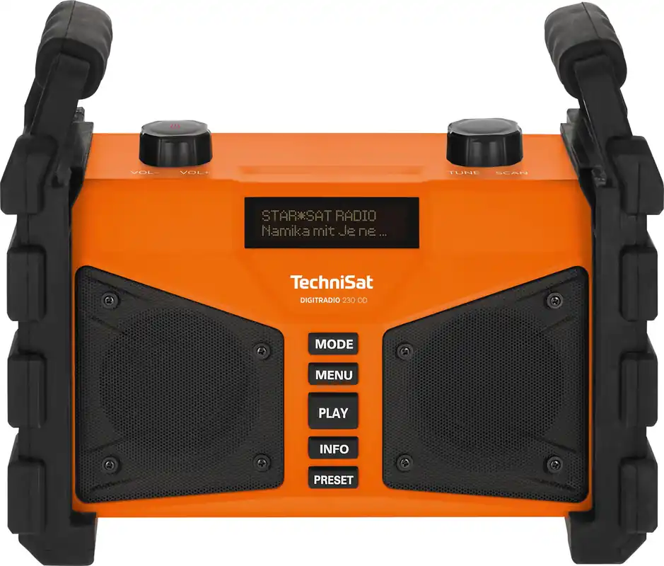Geprüft TechniSat DAB+ Digitradio 230 OD Mobiles Baustellenradio mit Akku und Bluetooth-Audiostreaming