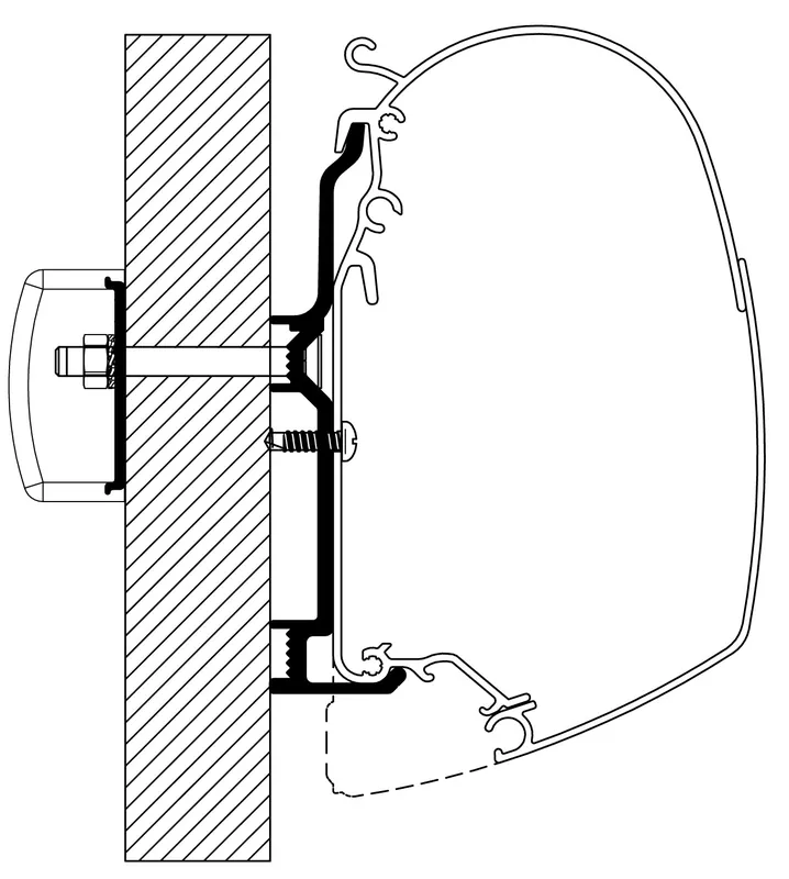 Thule Markisenadapter Bürstner 2017 Wandmontage Preis Gesenkt