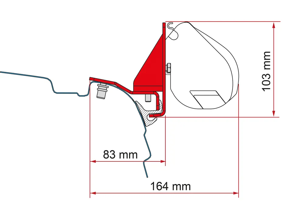 Top-Seller Fiamma Kit Multirail Markisendapater VW T5/T6