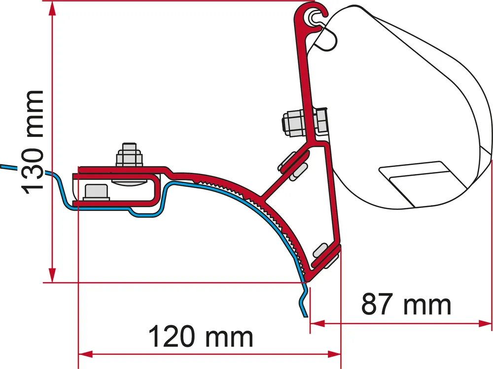 Fiamma Kit VW T5/T6 Markisenadapter Dachmontage Preis Gesenkt