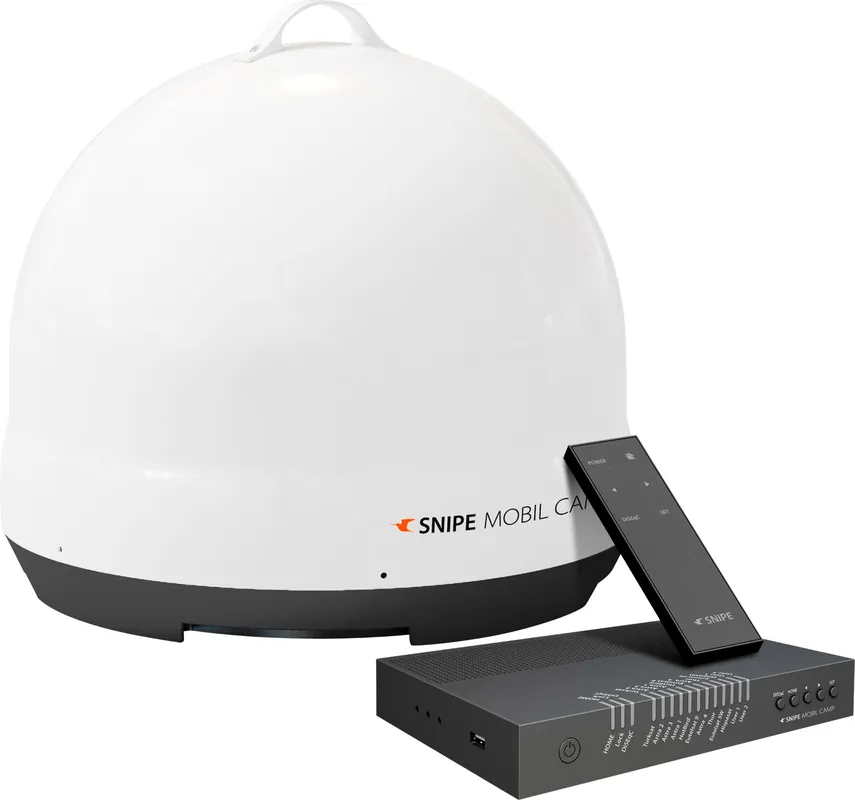 Selfsat Snipe Mobil Camp vollautomatische portable Sat-Antenne mit Fernbedienung Neue Kollektion