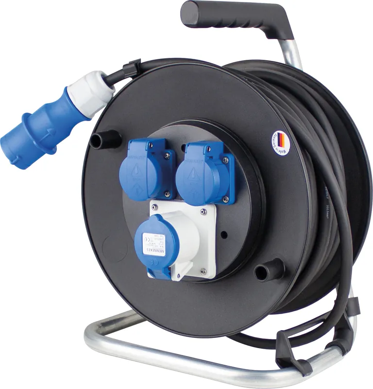 as-Schwabe CEE-Kabeltrommel Profi CEE-Stecker auf CEE-Dose & Schutzkontakt-Dose 25 m / 2,5 mm² Must-Have