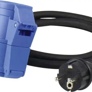 AS Schwabe Adapterleitung mit Schutzkontaktstecker und CEE Kombi-Kupplung 3-polig Neu