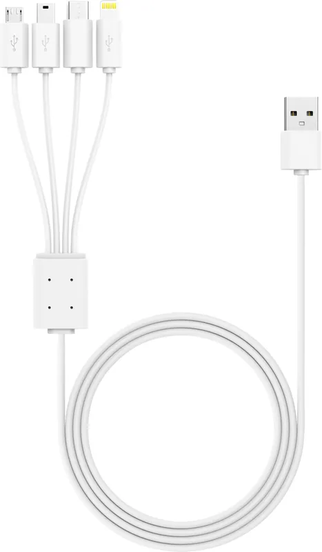 XLayer Octopus 4-in-1 Multi-USB Ladekabel 1,5m Garantierte Lieferung