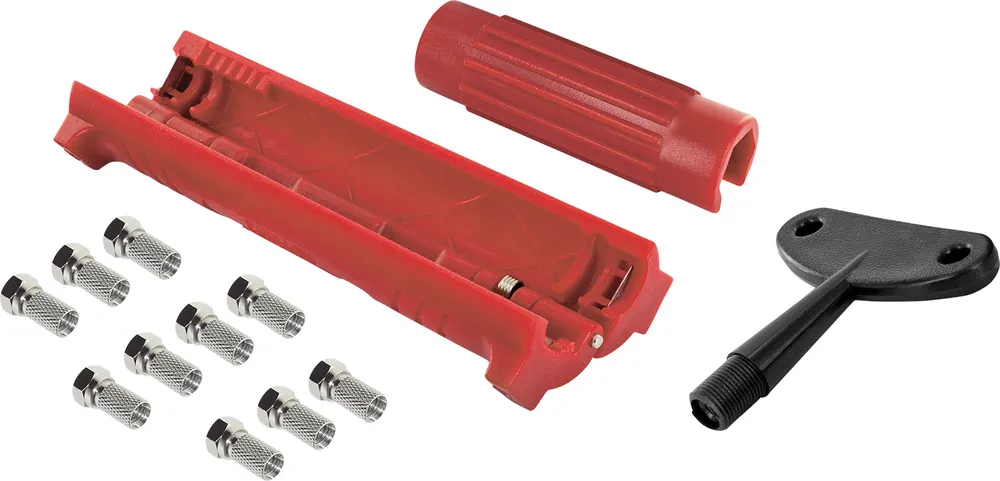 Kracherpreis InnTec F-Stecker Montageset mit Abisolierer und Aufdrehhilfe