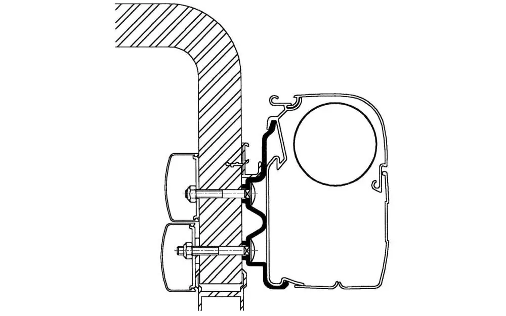 Letzte Chance Thule Flat Adapter Serie 6 Markisenadapter Omnistor 9200/6300/6200