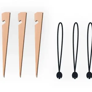 Bent Holzhering mit Spannring (3 Stück) Letzte Chance