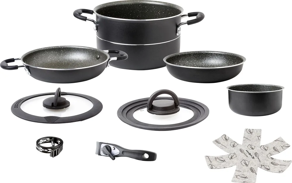 Schnäppchen Brunner Pirate NG Topfset Aluminium mit Vacublock 9-teilig Ø 22 cm