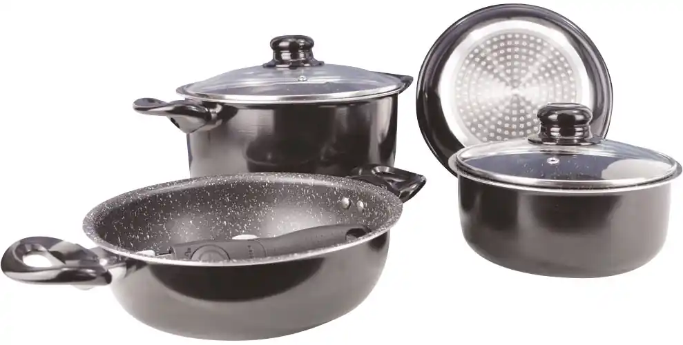 Gimex Black Line Kochtopf-Set 7-tlg. Kracherpreis