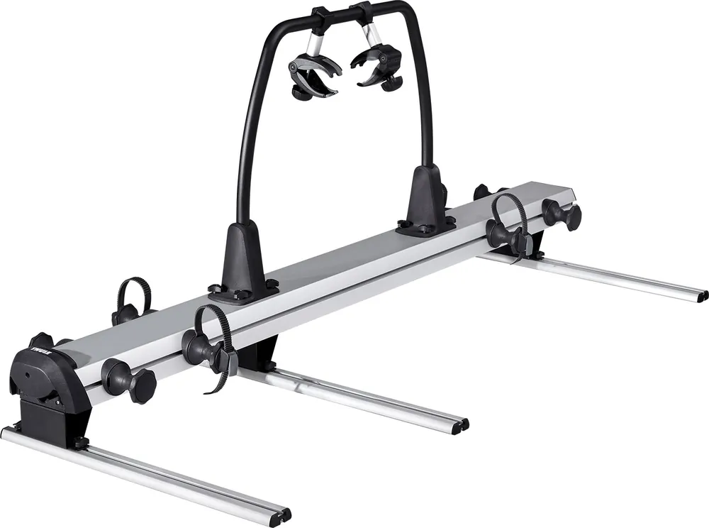 Thule VeloSlide Standard Heckgaragen-Fahrradträger für die Reisemobil Heckgarage für 2 Fahrräder, E-Bike geeignet Abverkauf
