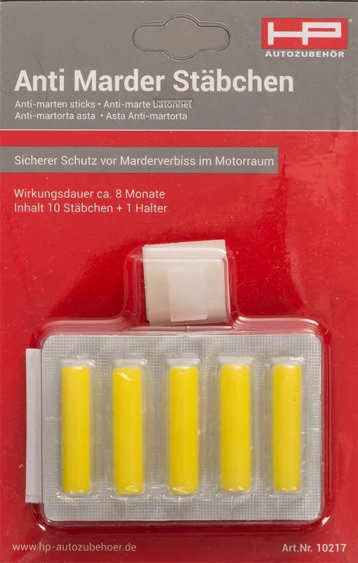 Jetzt Bestellen HP Anti-Marder Stäbchen Set 10 Stück + 1 Halterung